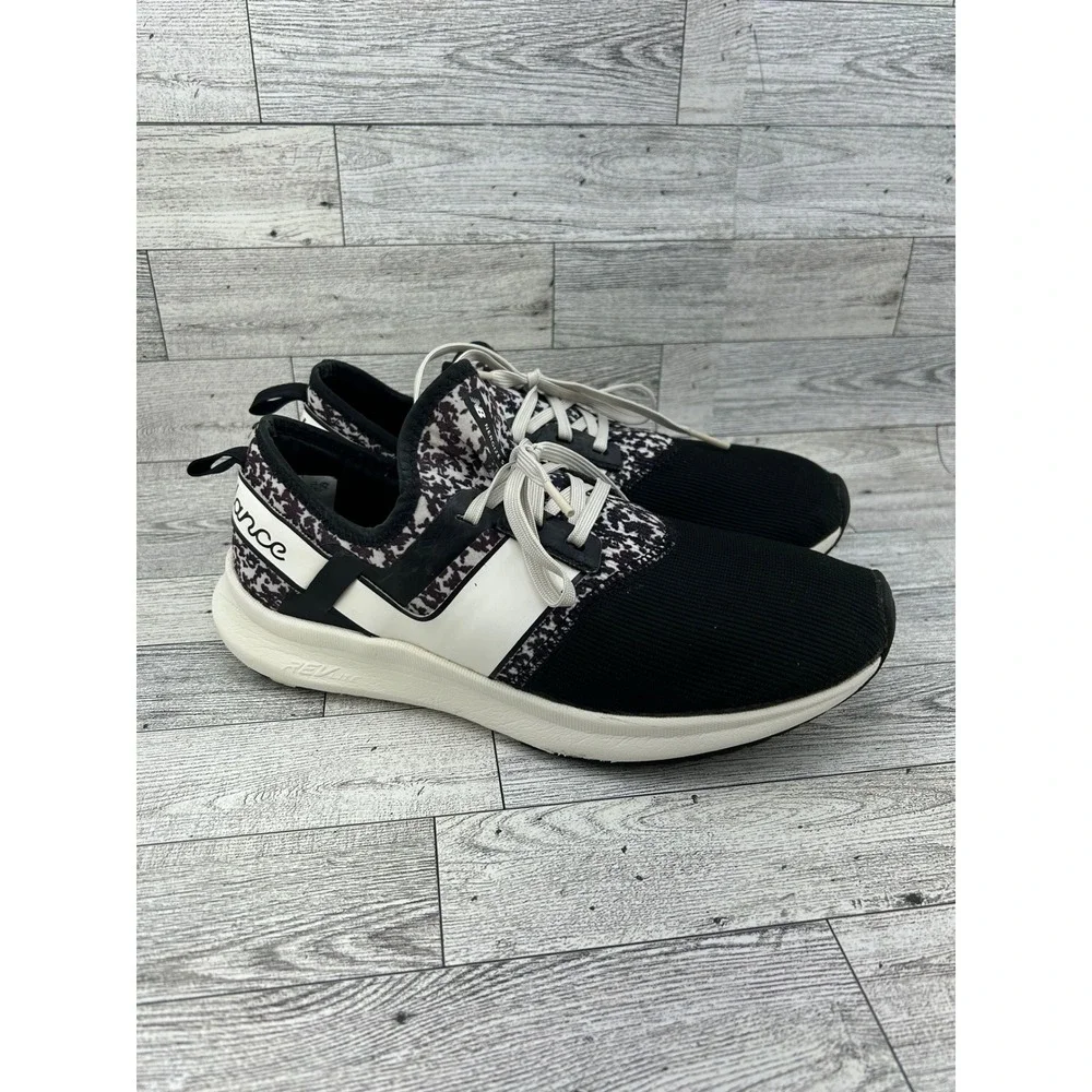 New Balance FuelCore Energize Black White Graphic Sneakers WNRGSMP1 Women Sz 8.5